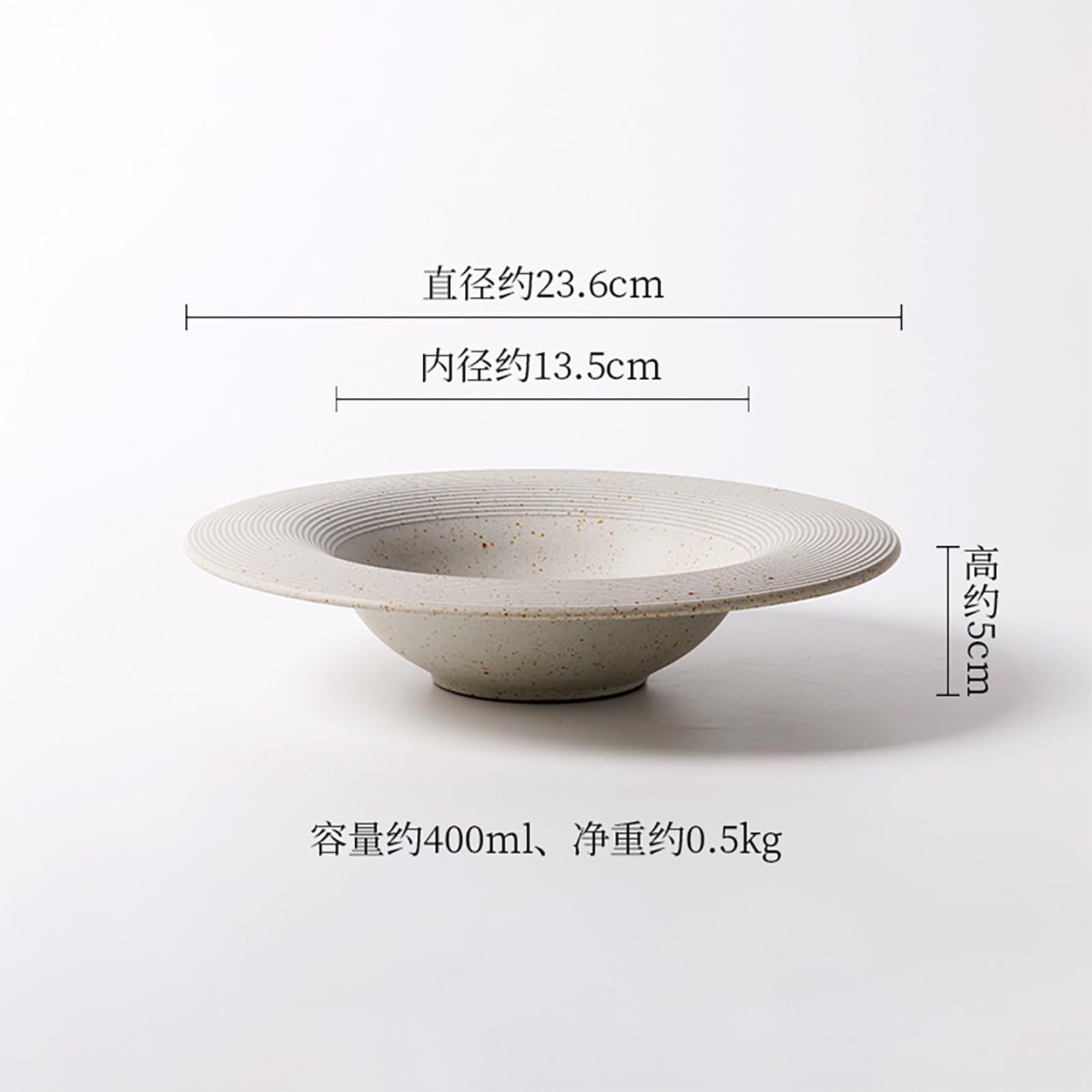 Piastra per cappello in ceramica grossolana smaltata in forno
