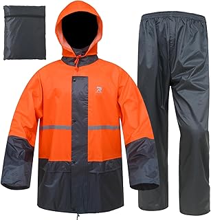 RainRider Rain Jacket Pants Suits for Men Women Waterproof Lightweight Rain Gear Coat Workwear