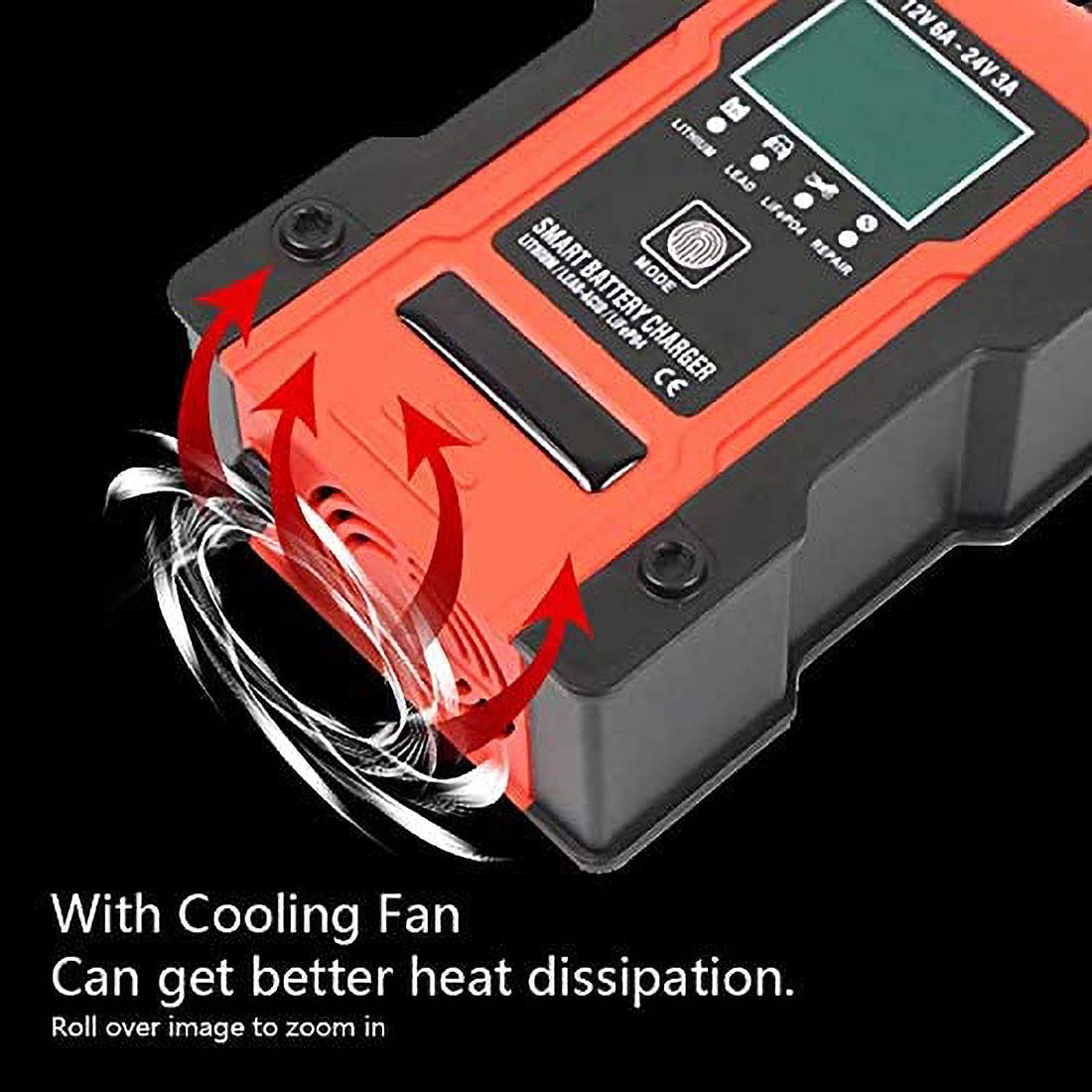 BUDDYGO [New Upgrade] Car Battery Charger, 12V/24V 6Amp Intelligent