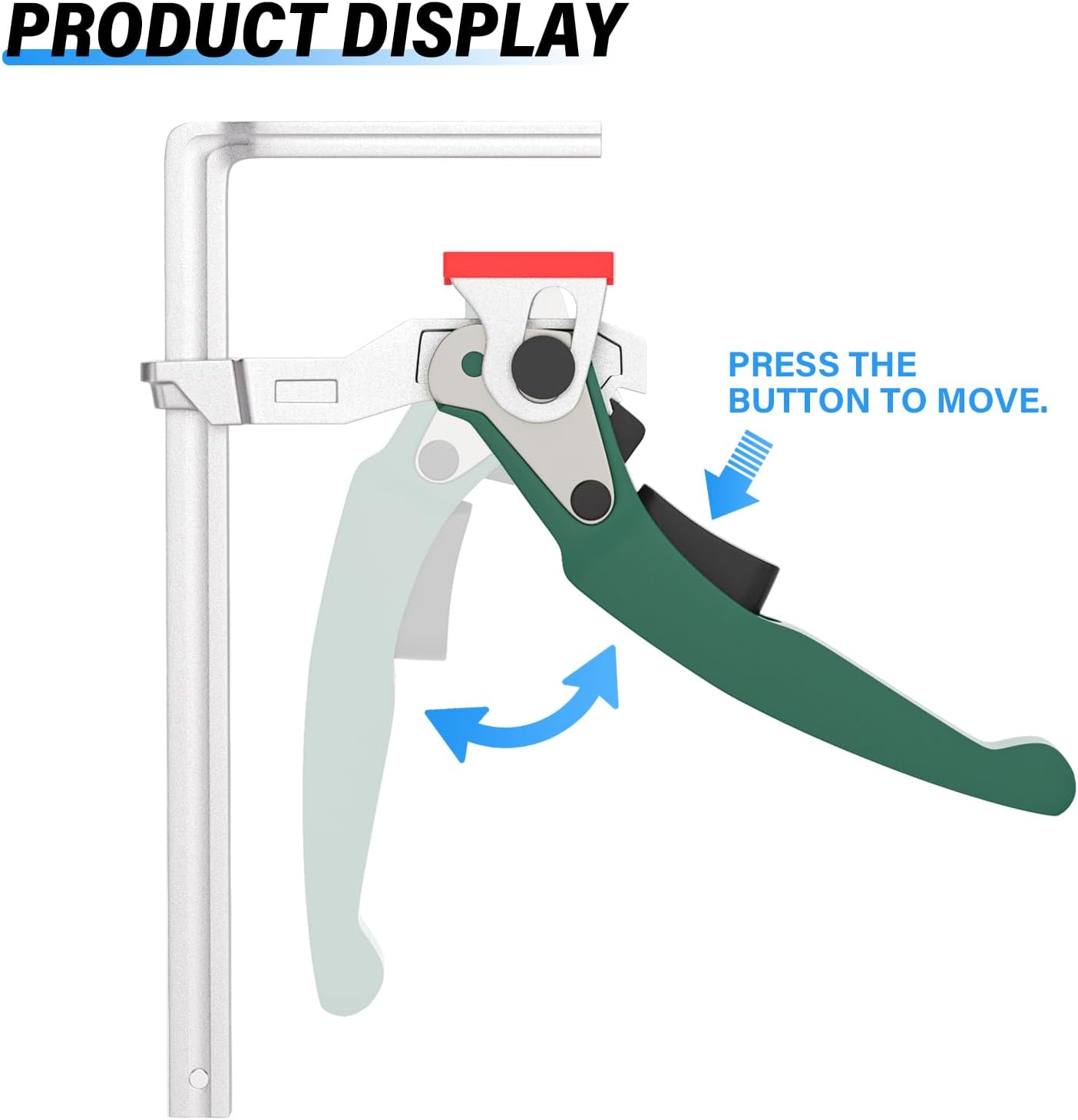 Quick Release Guide Rail Clamps for MFT Workbench Tables, Track Saws, and Woodworking Guide Rail Systems (Pack of 2)