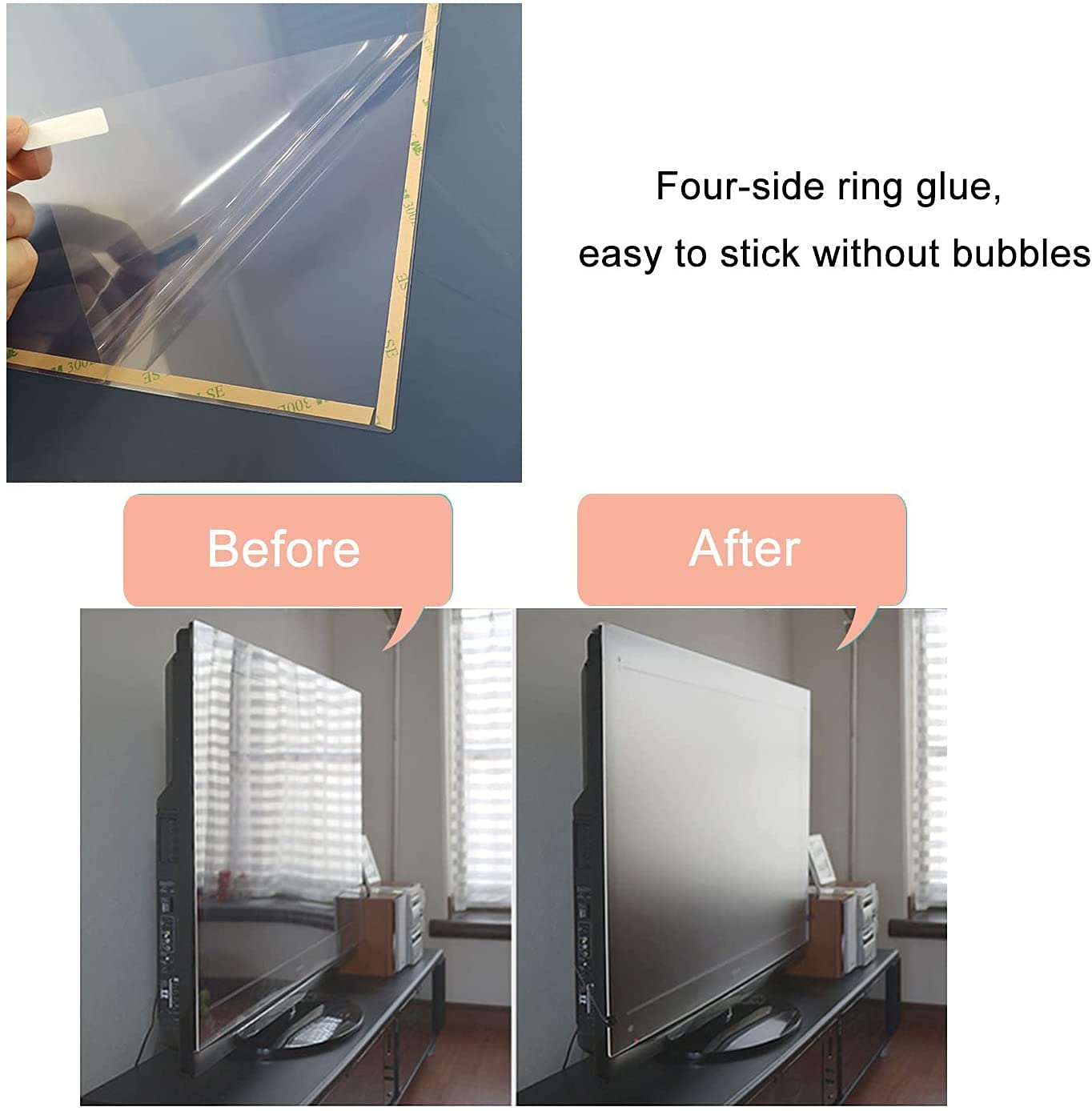 Film de protection d'écran anti-reflet anti-lumière bleue anti-rayures anti-traces de doigts 4K OLED QLED HDTV