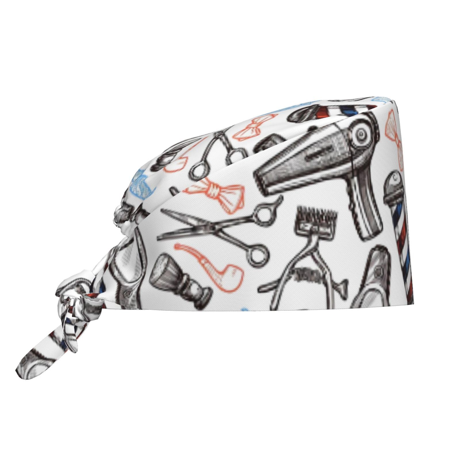 Surgical Caps Men Women, Scrub Cap with Sweatband Adjustable