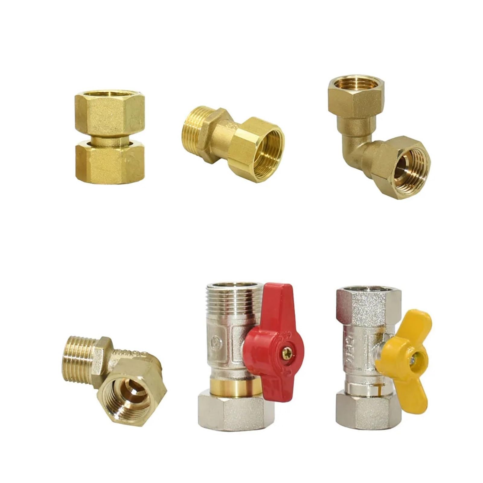Distributore per tubo da giardino Splitter connettore filettato maschio femmina 1/2" in ottone a 2/3 vie