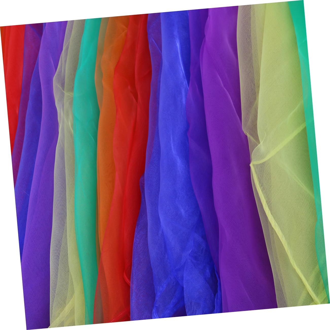 VALICLUD 2pcs 6 6 Hemmed Square Dance Juggling Scarf Silk Chiffon 70x70cm Unisex Stage Props for Boys and Girls Adults