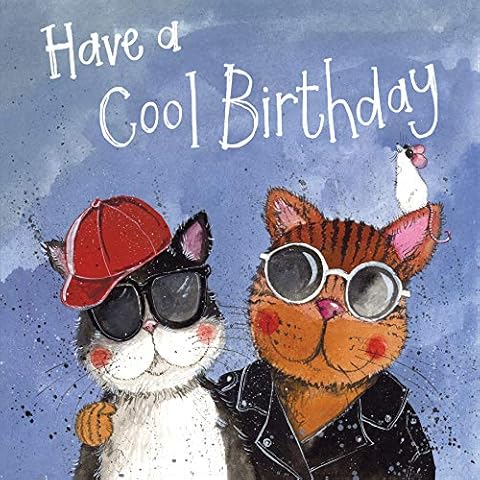 ALEX CLARK Cool Cats Birthday Card Cover