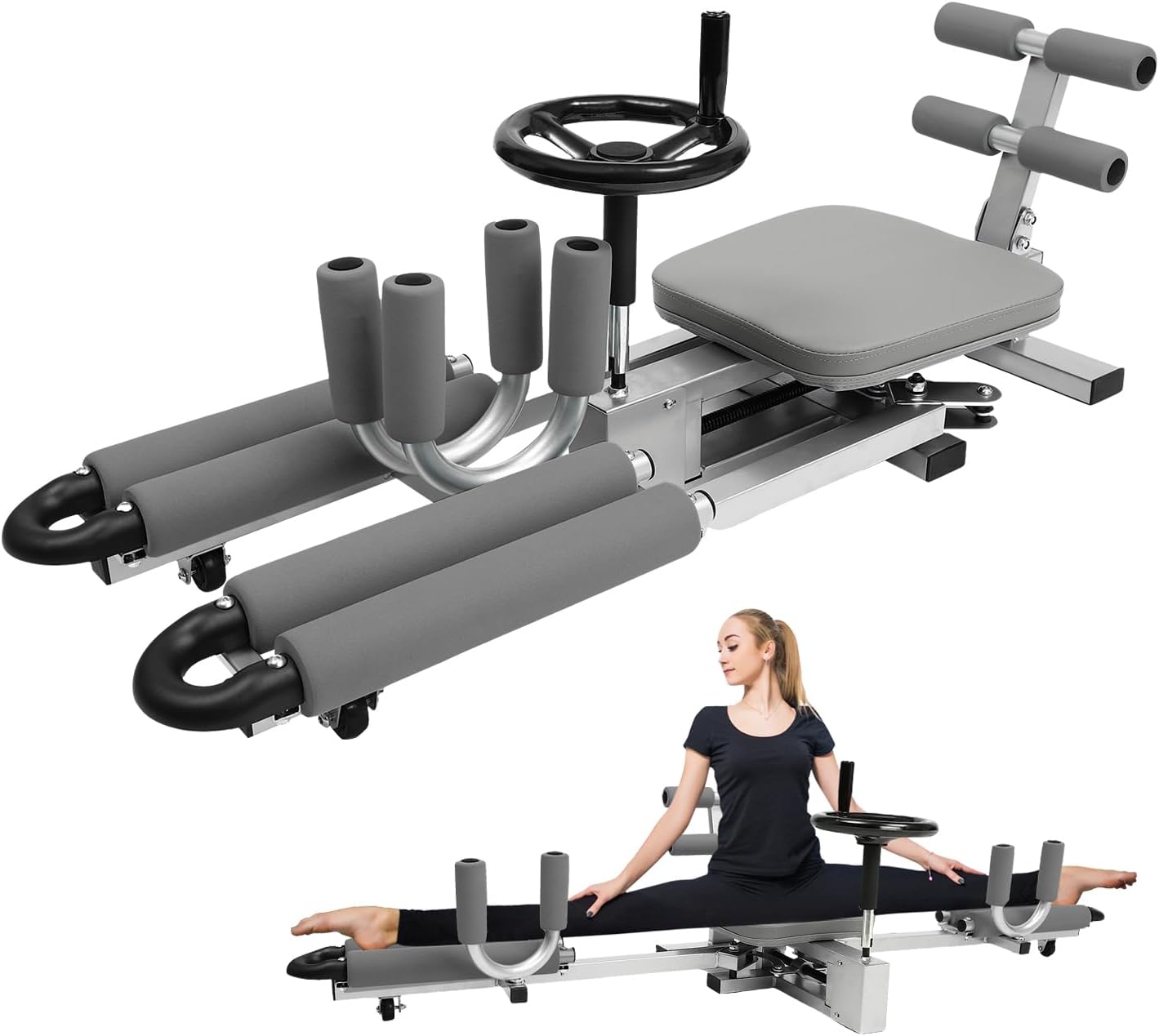 Leg Stretcher Split Machine 330LBS Heavy Duty Leg Stretching Training Machine for Flexibility&Relieving Hip Tightness, Steel Frame Split Machine Gym Fitness Equipment for Women & Men