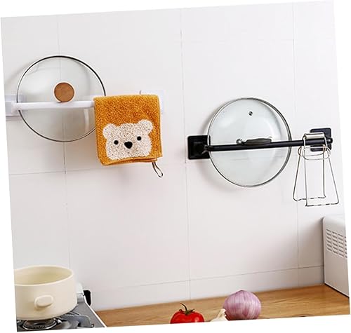 Miniatura 8 de DOITOOL Toallero negro para toallas de baño, soporte para tapa de cacerola, toallero para bar, organizador de toallas sin dejar rastro, toallero de