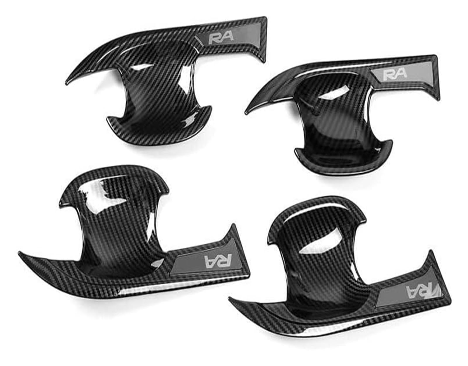 Qwqthgs Door Wrist 4Pcs Car Exterior Door Handle Cap For Toyota For Rav4 Refit 2020 2021 Exterior Door Handle Stickers Bowl Cover Trim(Door Wrist 4Pcs)