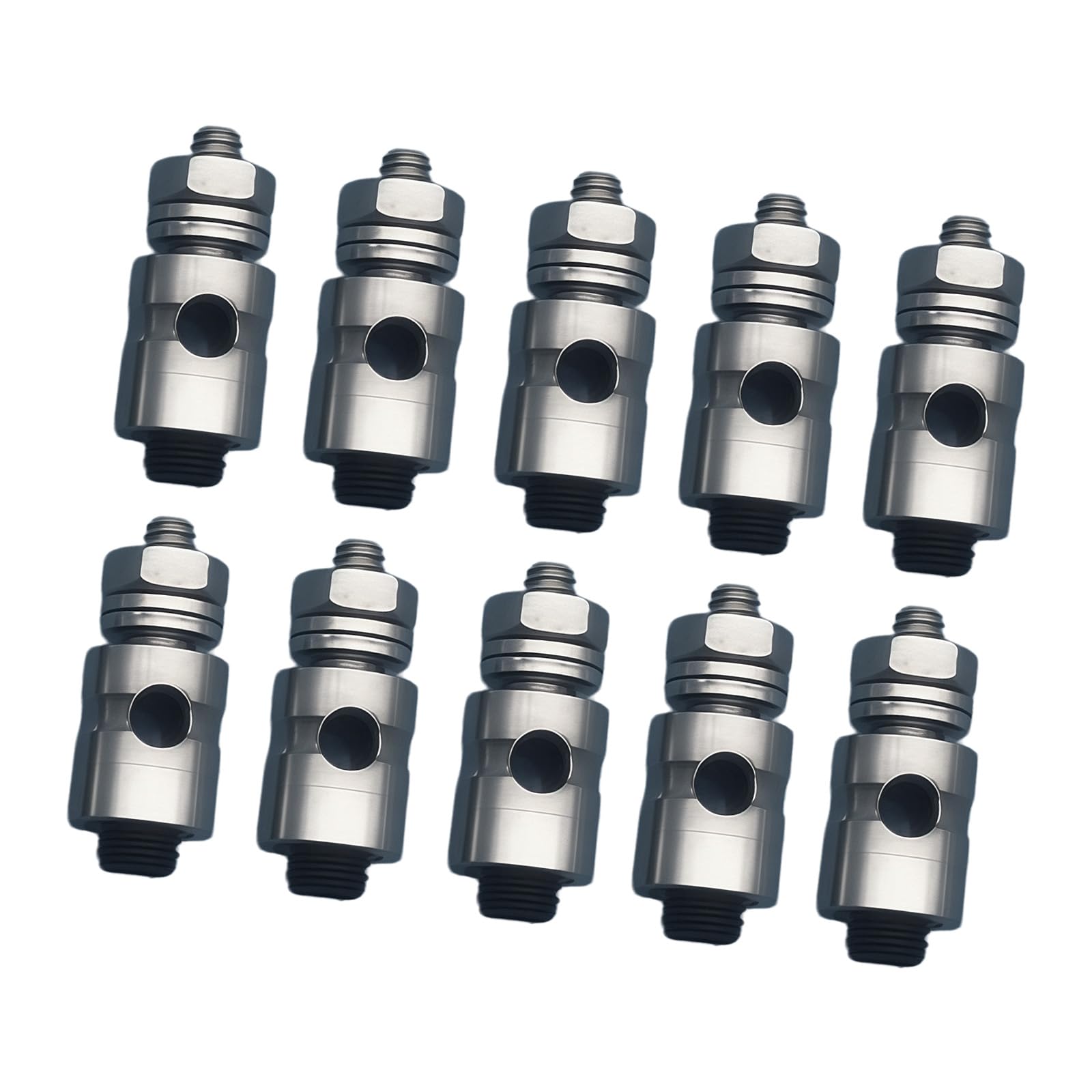 Tsophreniq D2.1mm 10Pcs Metal Adjustable Pushrod Connectors Linkage Stopper For Remote Aircraft Boats Helicopter Model 2Mm Thread Diameter Connectors