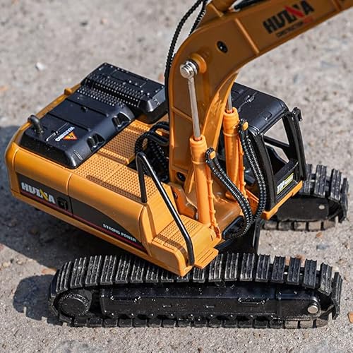 Gemini&Genius 2Pcs Construction Vehicle Toys Dump Truck and Excavator Set Heavy Metal 1/50 Scale Digger and Dumper Diecast Engineering Vehicle Toys for Kids and Decoration House - Image 2