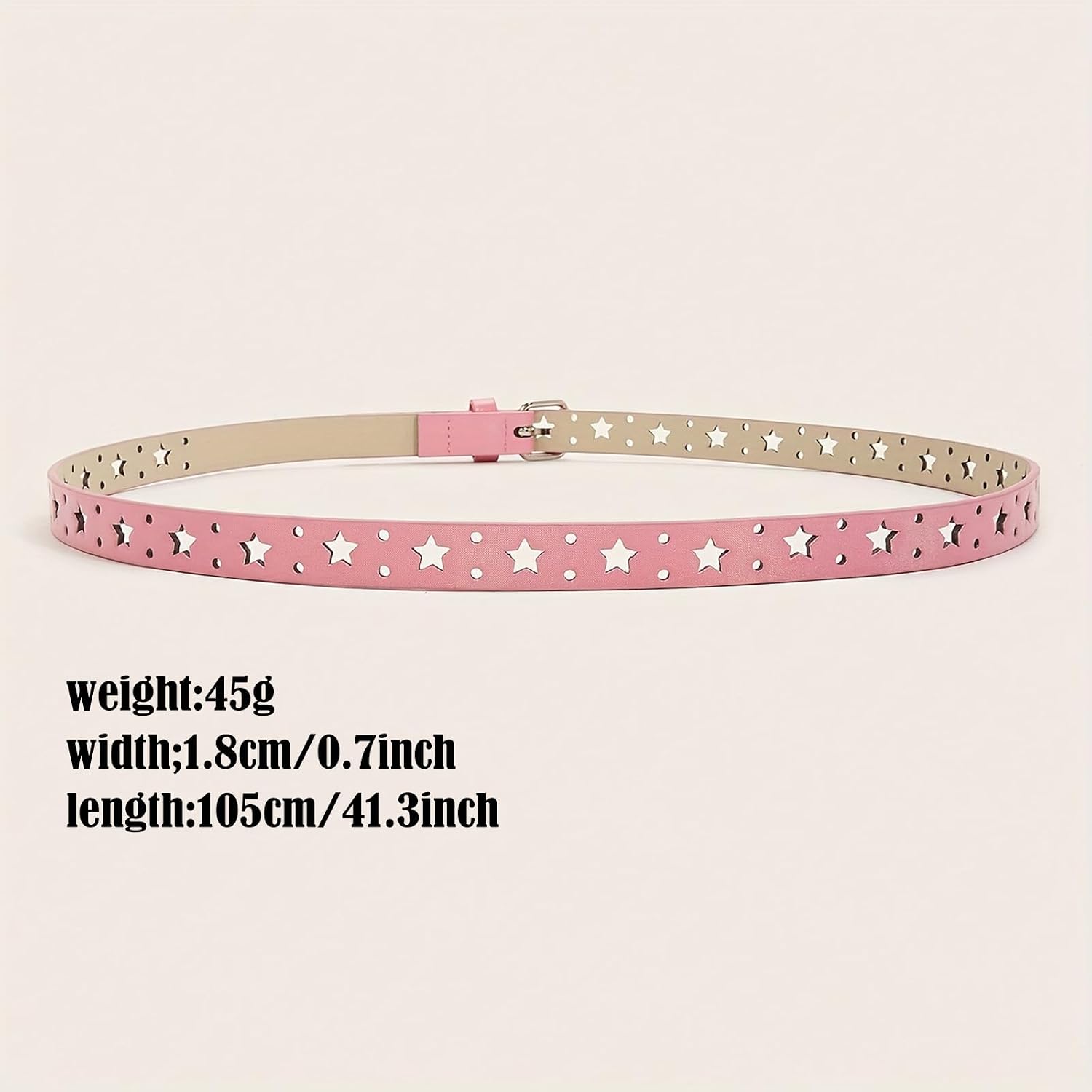 Women's Y2K Star Pattern Fashion Belt Pastel Star Decor Dopamine Waist Belt Street Style for Female