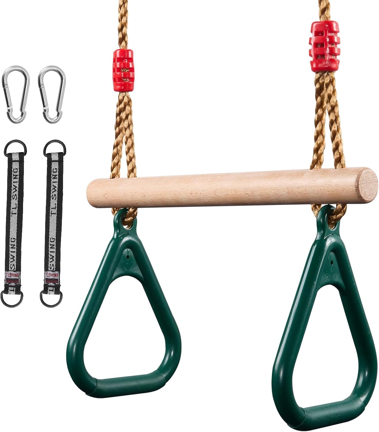 2 in 1 Trapeze Swing,Children's Swing Outdoor Indoor，Gymnastics Rings