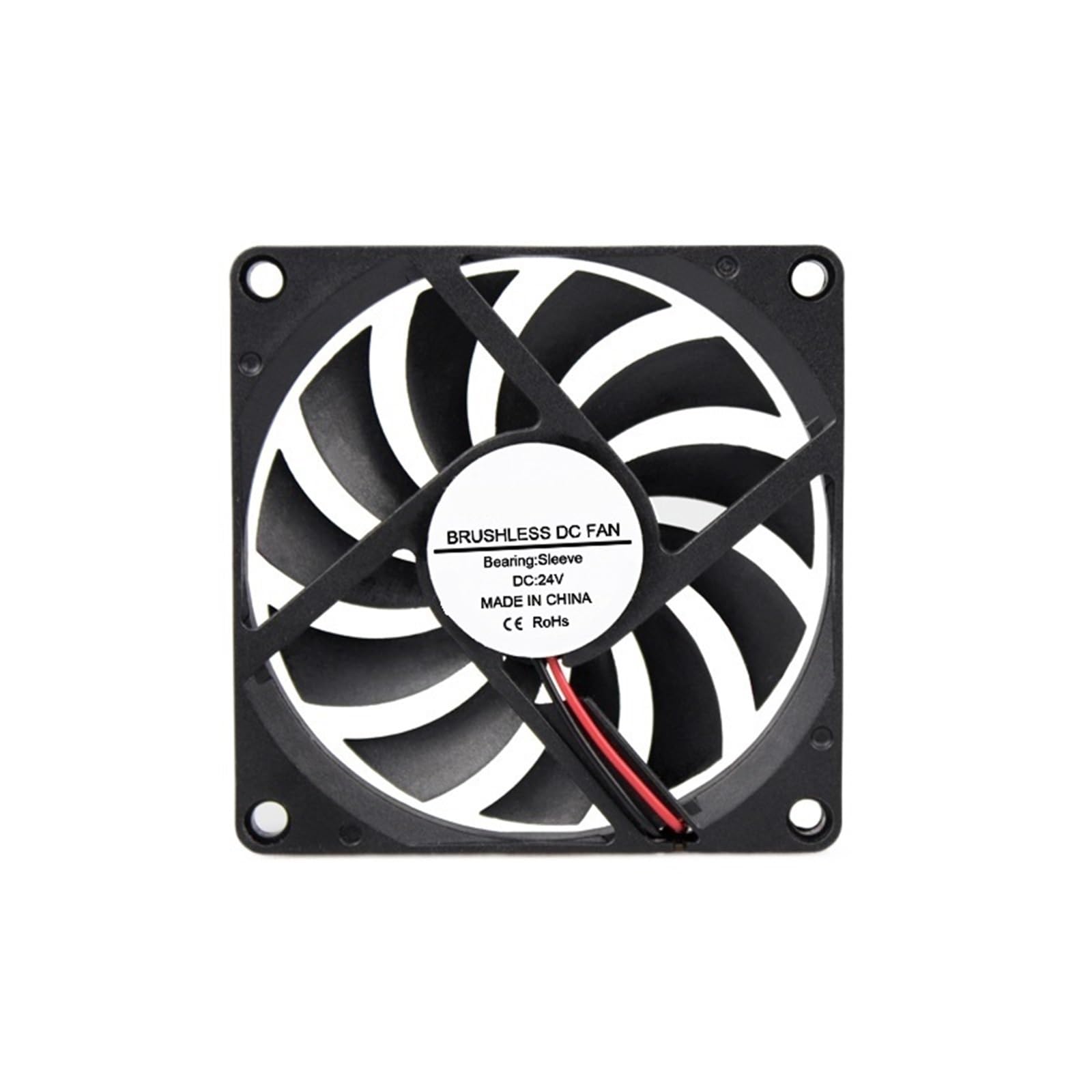 10 sztuk 80 mm wentylator DC 24 V 8010 80 x 80 x 10 mm wentylator chłodzący bezszczotkowy wentylator 2500 obr./min 80 mm x 80 mm wentylatory komputerowe PC chłodnica chłodnicy