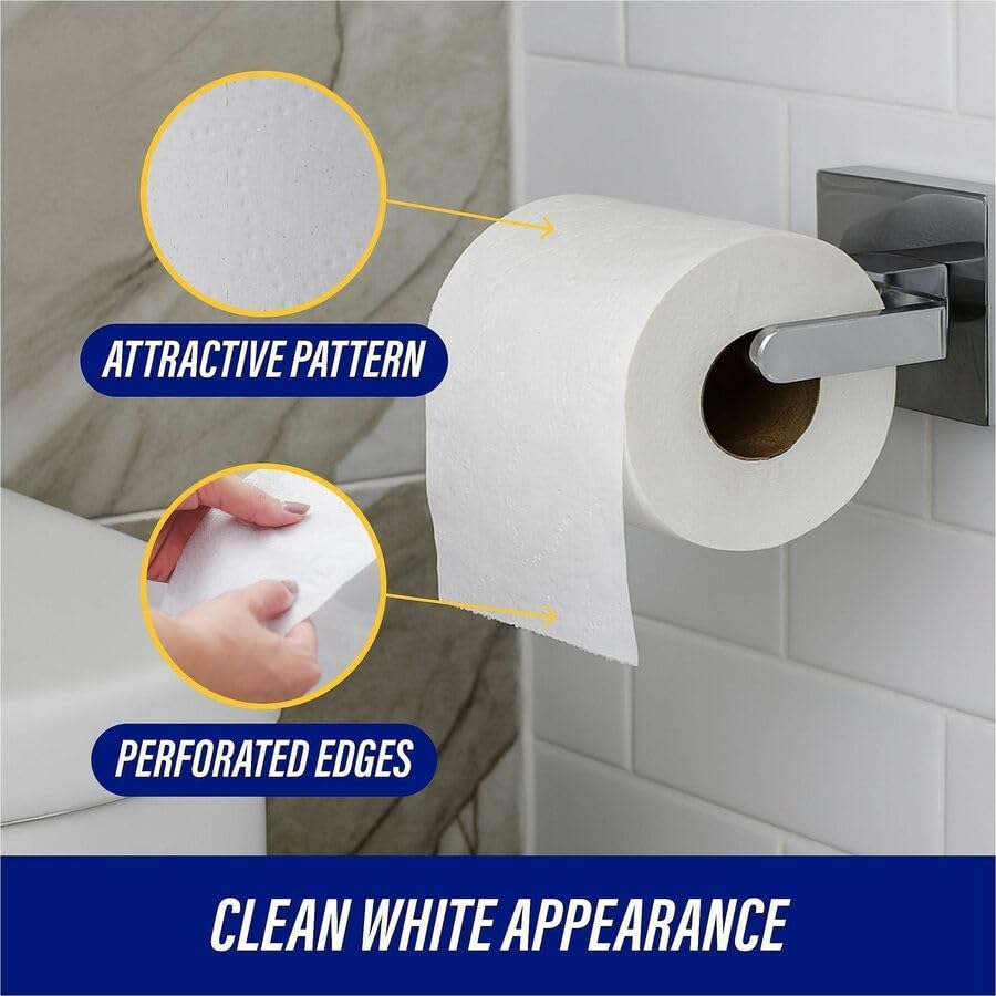Image of Genuine Joe - GJO2550096 2-ply Standard Bath Tissue Rolls (Pack of 96 Rolls)