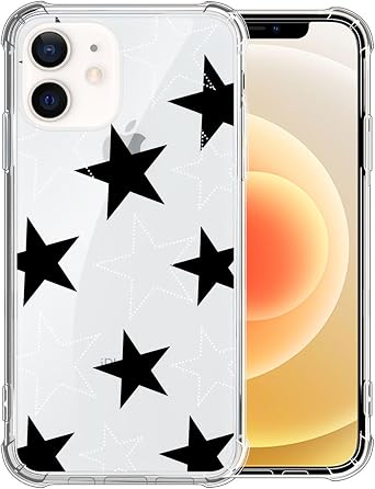 ZHEGAILIAN Case Compatible with iPhone 12 Case,Cool Star Pattern Clear Anti-Scratch Case for iPhone 12,Shockproof Transparent Soft Cover for iPhone 12 & iPhone 12 Pro