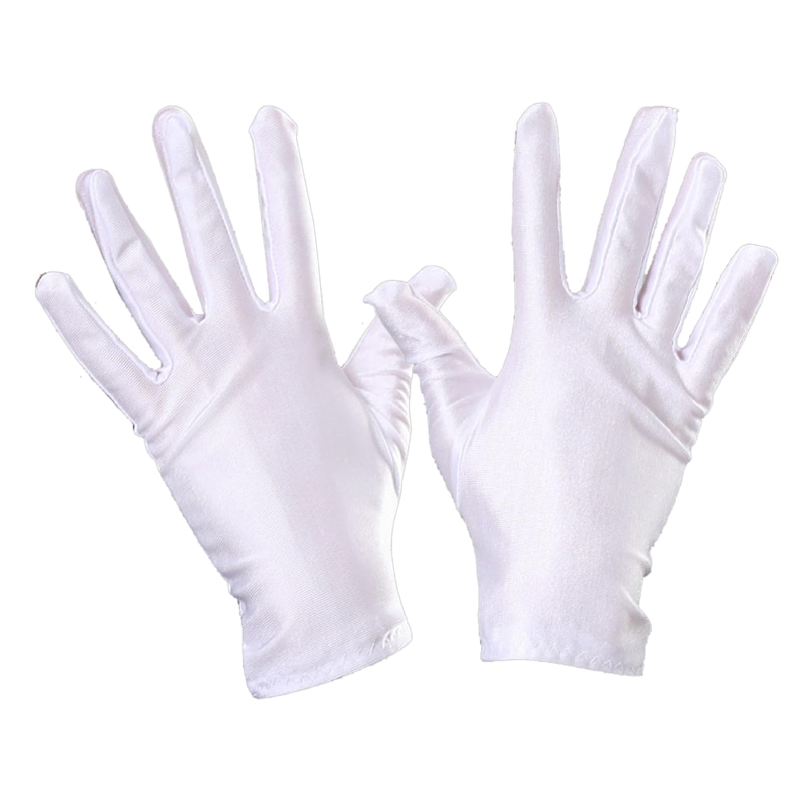 Yuxita Men's As Pictures Shown Adult White Gloves For Ceremony School Boys And Girls White Elastic Gloves For Dress Etiquette Gloves Stage Performances