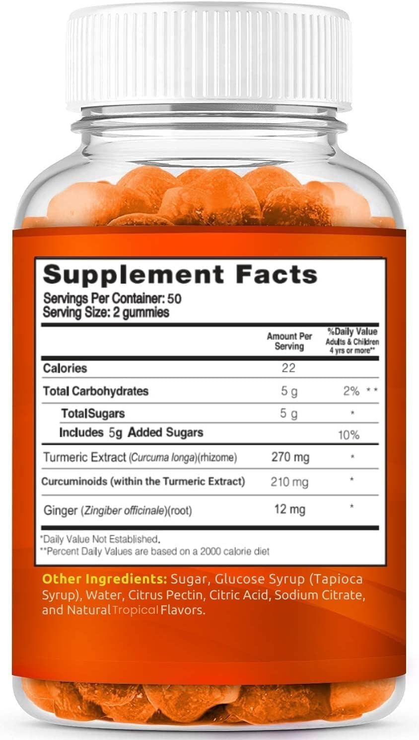 Turmeric Gummies for Adults and Kids | Max Strength Turmeric and Ginger Supplement | Vegan Organic Natural Turmeric Curcumin Gummies for Overall Health | Best Curcumin Supplement with Ginger — Amazon image 7