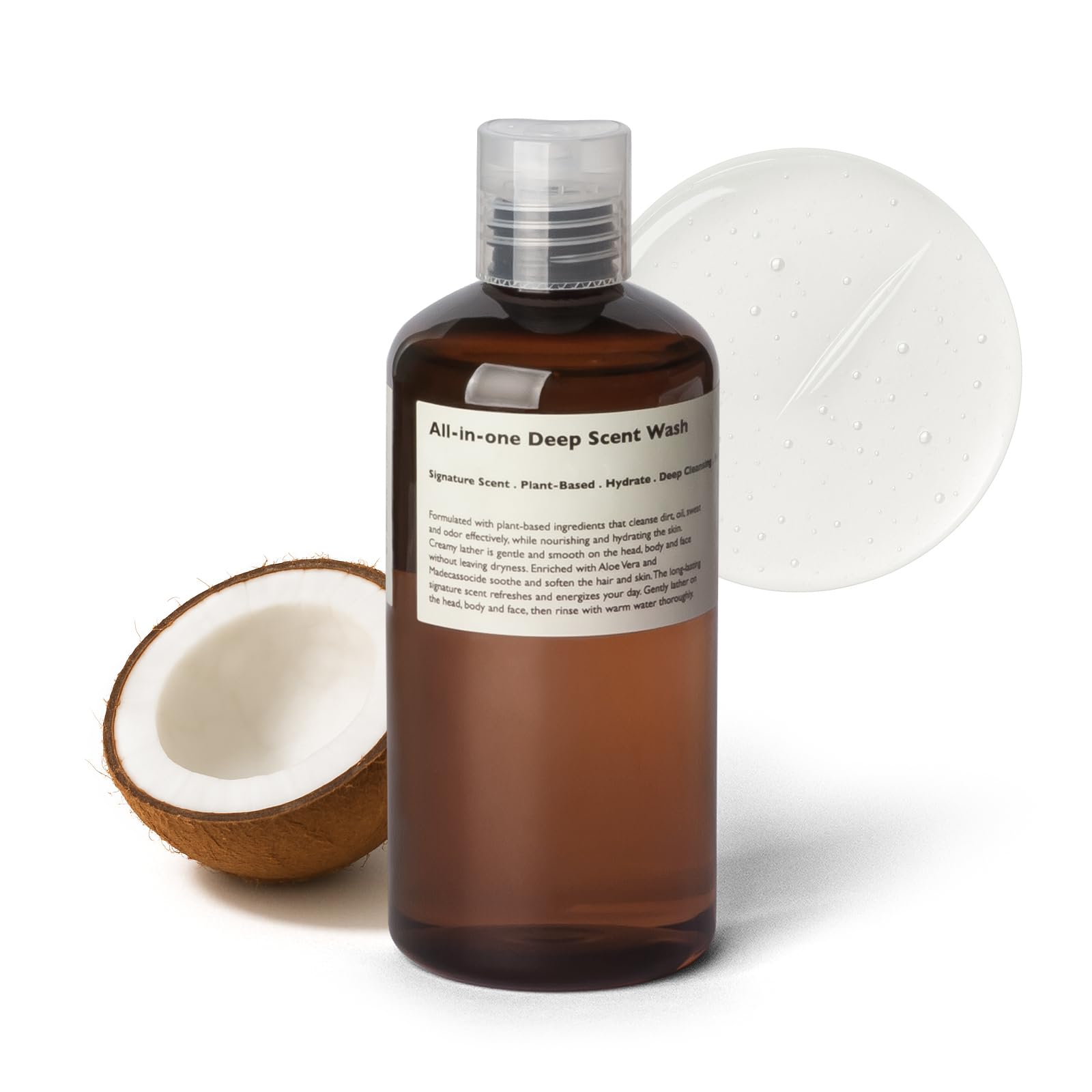 All-in-One Deep Scent Wash for Men 10 14 fl oz Face Body Hair Cleanser with Long-Lasting Fragrance