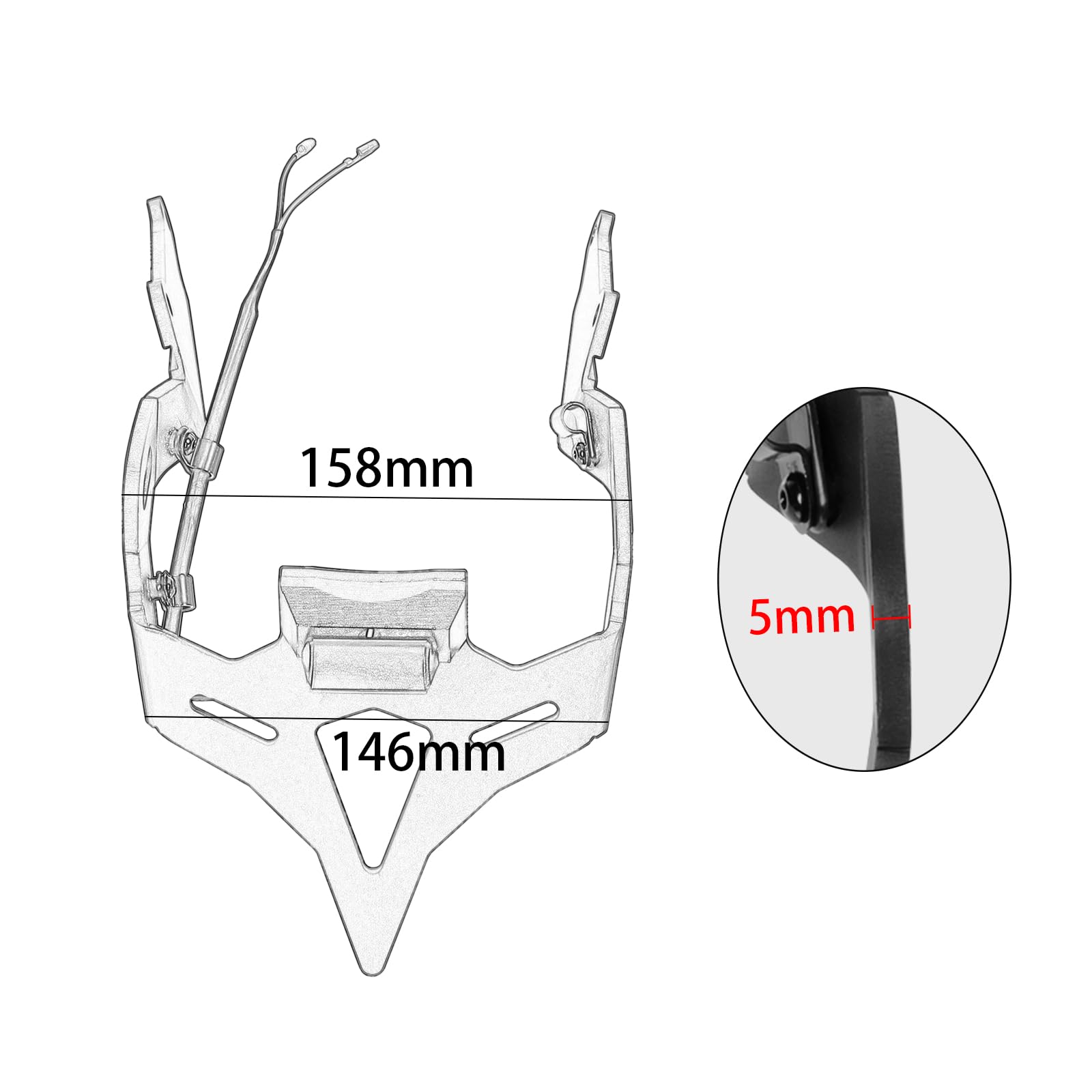 Portatarga per moto Tail Tidy compatibile con Honda CBR650R / CB650R CBR 650R / CB 650R 2021-2025