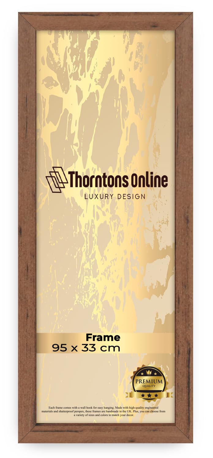 Throntons Modern Panoramic sizes picture Frame Photo Frame Poster Display - 95 x 33cm (Walnut)