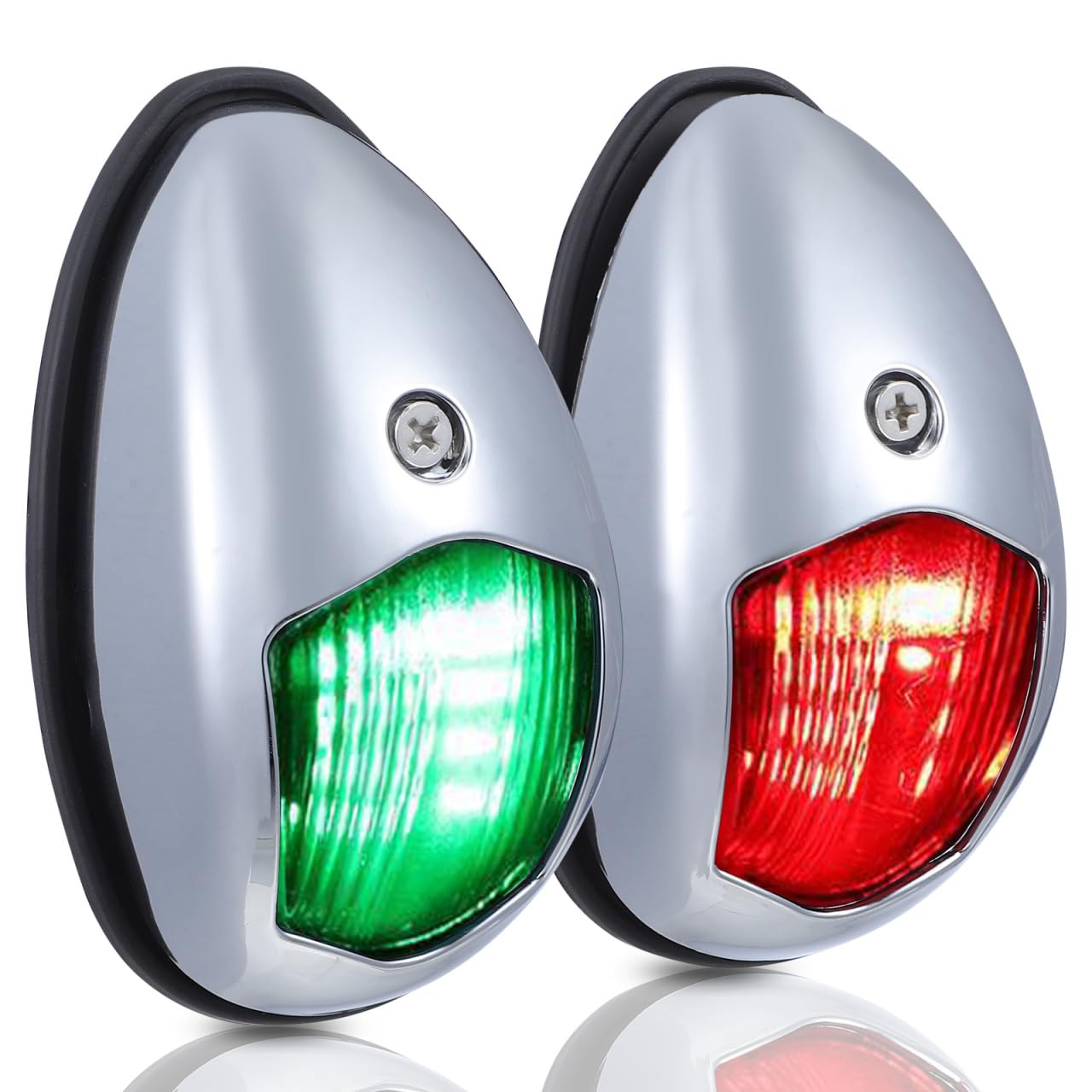 Yardwe 2 luci di navigazione per barche – – Impermeabile Ip67 luci di prua per yacht, motoscafo, barca da pesca e pontone