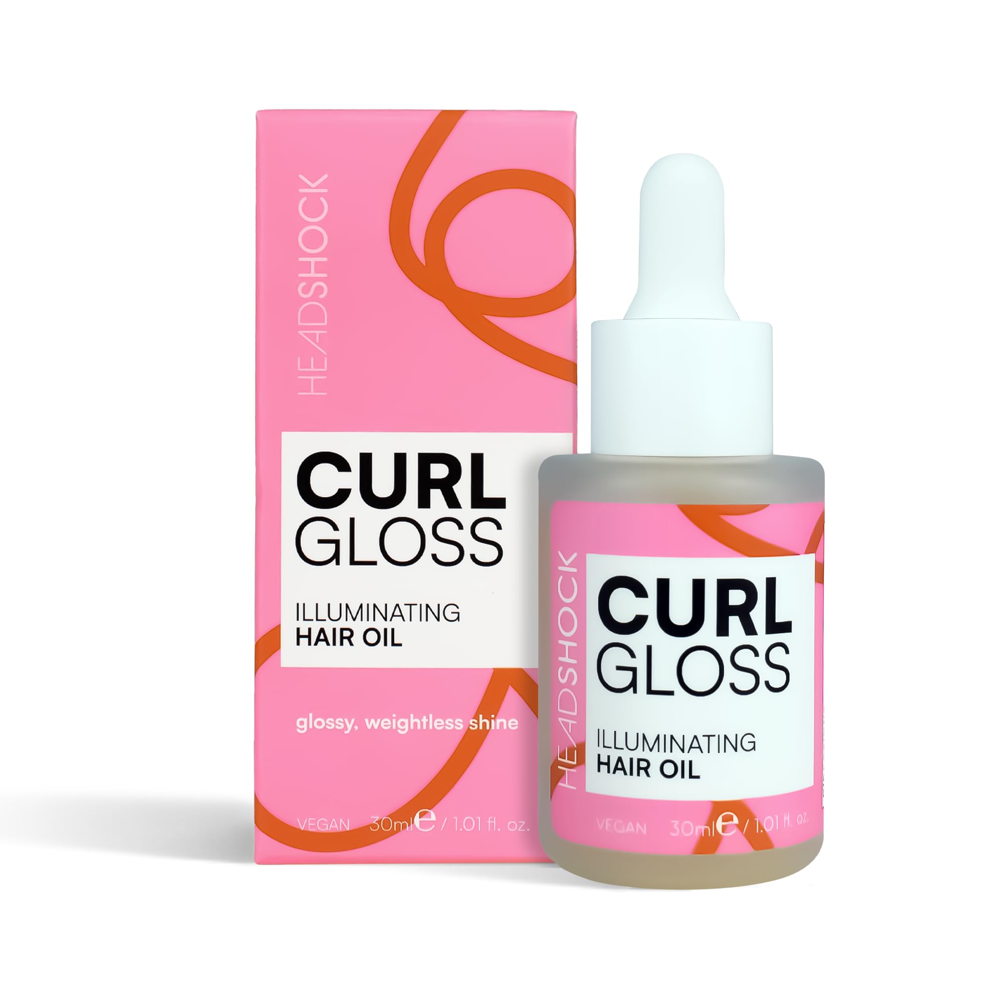 Headshock Curl Gloss Illuminating Hair Oil, Clear, 30 ml (Pack of 1)