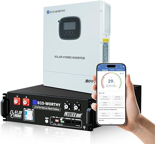 ECO-WORTHY CUBIX100 48V 100Ah + 3kW Hybrid Inverter for Home Solar Storage