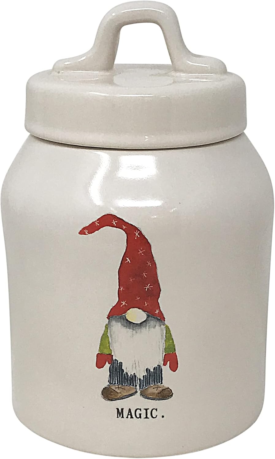 Rae Dunn Ceramic Decorative Gnome Kitchen Canister (7 in