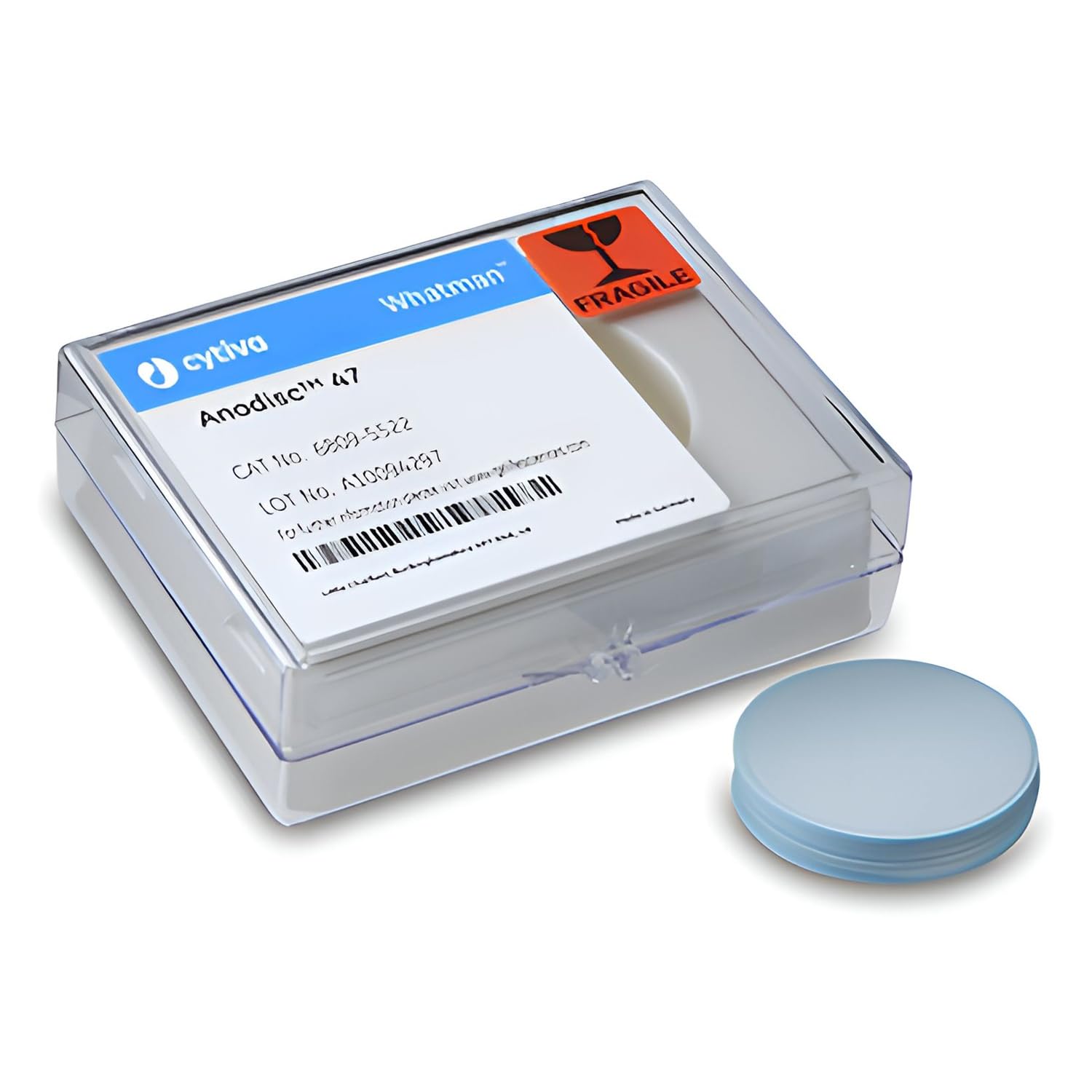 GE Bio-Sciences 6809-7023 Membrane Filter Circle, 13mm Diameter, Anopore Inorganic Anodisc 13 (No Support Ring, 0.2µm Pore Size, Pack of 100