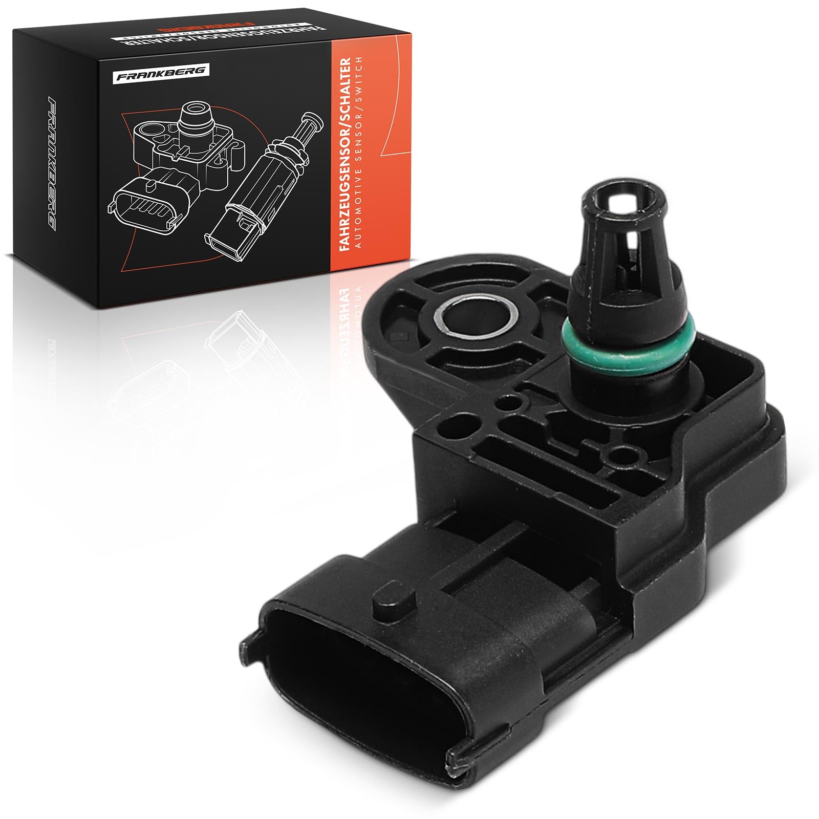 Frankberg Capteur de pression de suralimentation, capteur de pression du | Compatible avec: Pulsar Hatchback C13, Idée 350, Doblo Box/MPV 223, M.e.g.a.n.e IV Hatchback B9A/M/N
