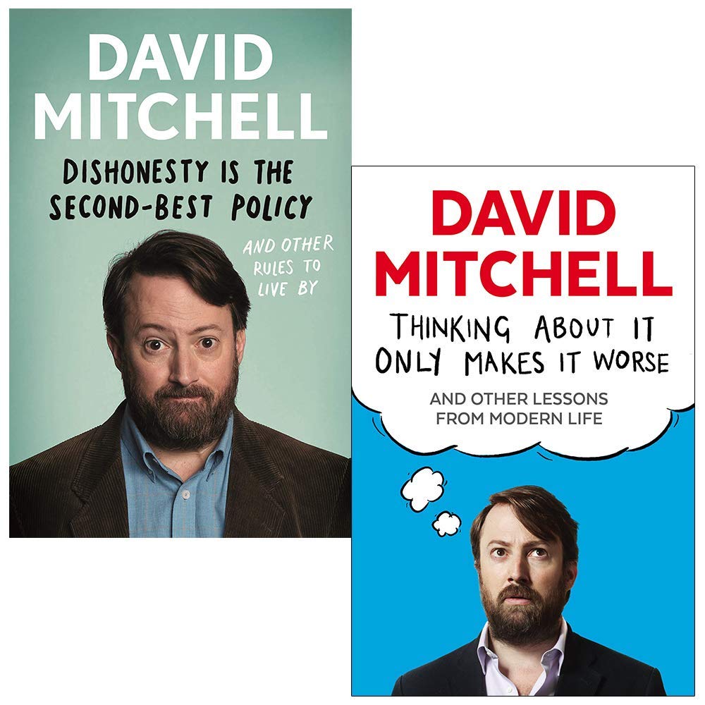 David Mitchell Collection 2 Books Set (Dishonesty is the Second-Best Policy, Thinking About It Only Makes It Worse)