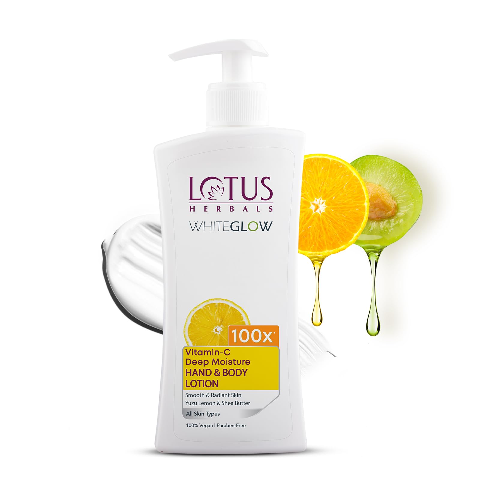 Lotus Herbals WhiteGlow Vitamin C Deep Moisture Hand & Body Lotion | Non Greasy | Cools and Refreshes Skin | SPF 20 | Fo