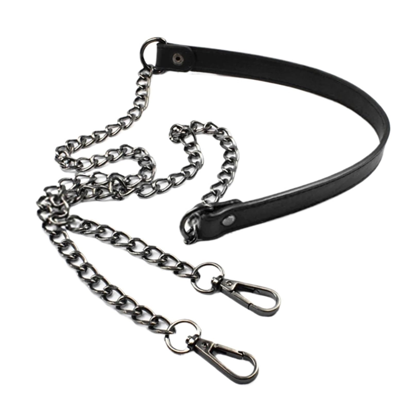 YUSUZH 2PCS 60cm-160cm Bag Chain Replacement Detachable Shoulder Strap Leather for Small Bag(Black D,140cm)