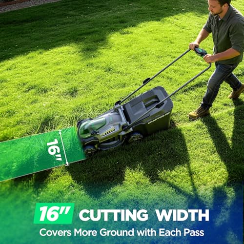 Image of 16-Inch 40V Max Brushless Cordless Electric Push Lawn Mower