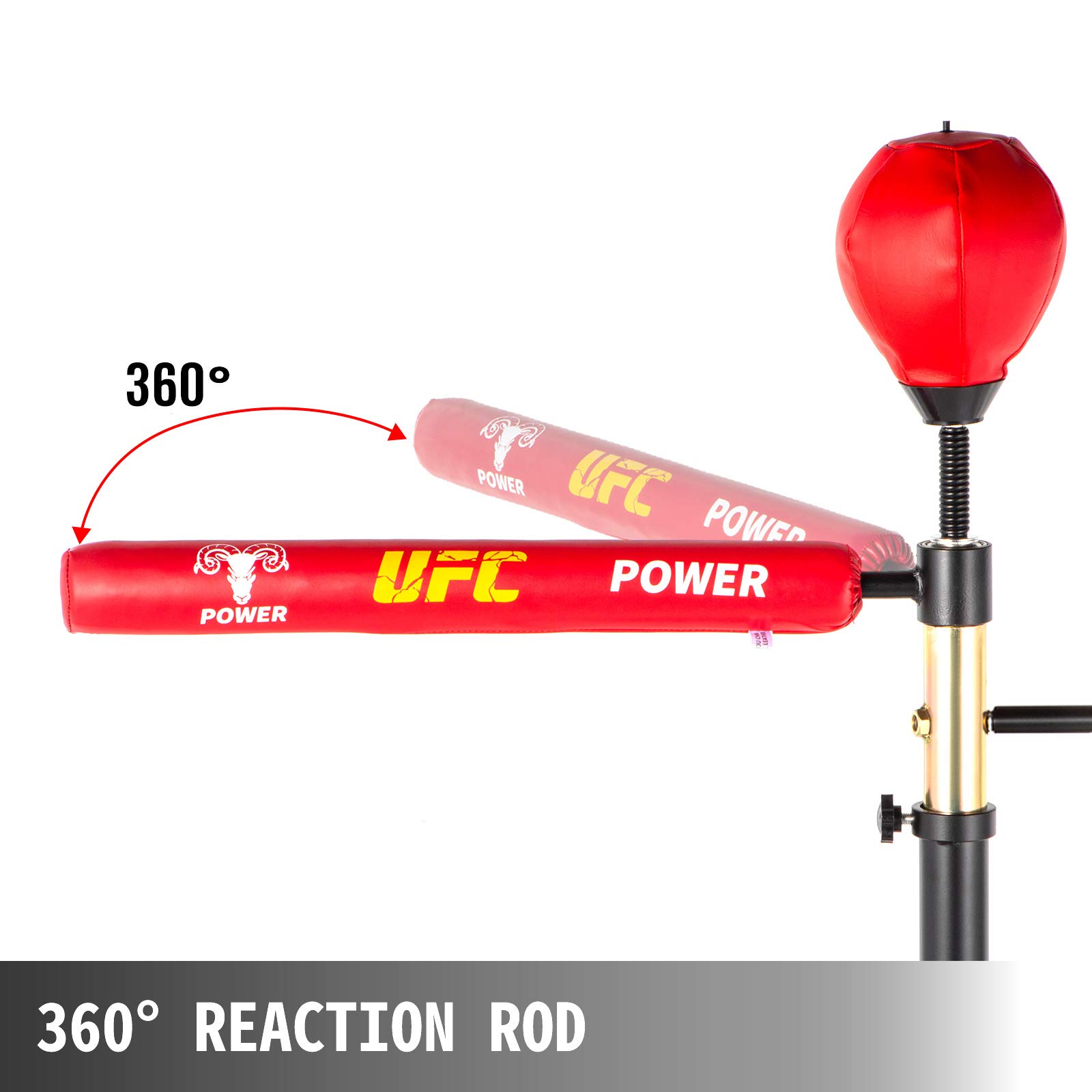 Buy VEVOR Reflex Bag Freestanding Height Adjustable Spinning Bar with Boxing Gloves Speed Bag