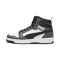 PUMA Rebound V6, Scarpe da ginnastica Unisex – Adulto, White Black Shadow Gray, 43 EU