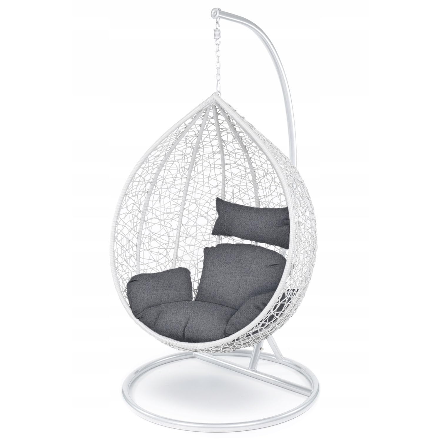 Ferocity Hängesessel Kissen, Polster, Auflage für Polyrattan/Rattan Indoor Hängeschaukel, Hängekorb, Schaukel Korb, Rückenkissen in der Farbe Schwarz [114]