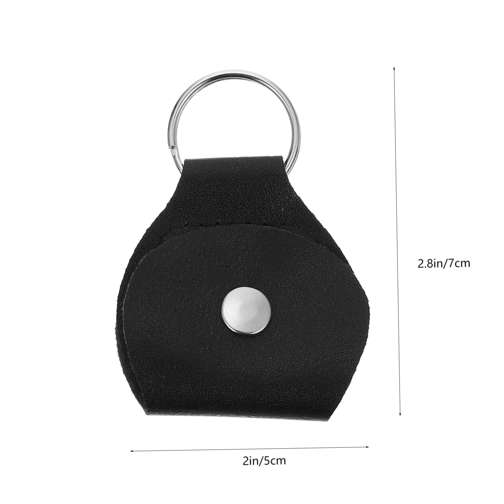Toddmomy 1set Portable Pu Guitar Picks Holder with Keychain Durable Storage Pouch for Guitar Picks Dustproof and Design Ukulele and Bass Players 9pcs