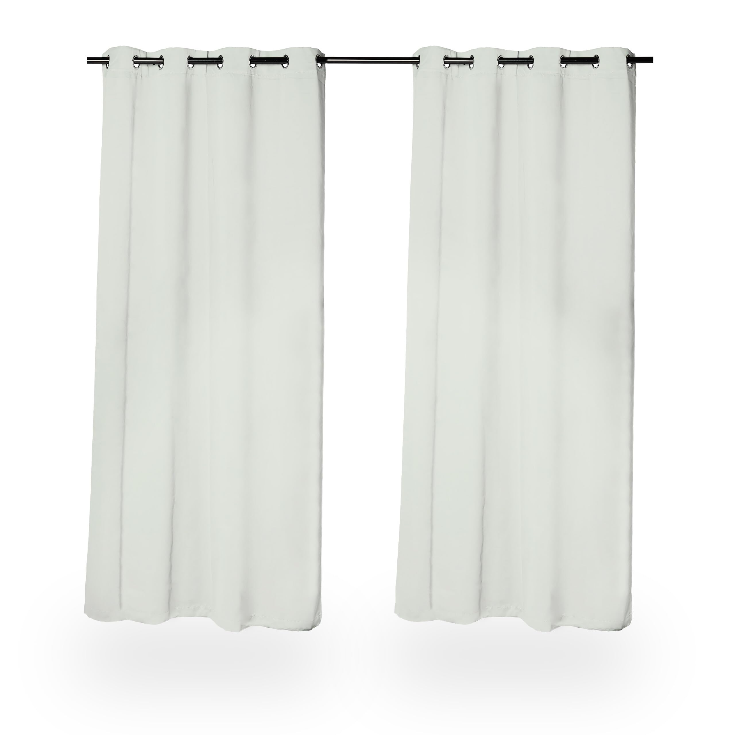 Relaxdays Verdunkelungsvorhänge, 2er-Set, grau, 245 x 135 cm, mit Ösen