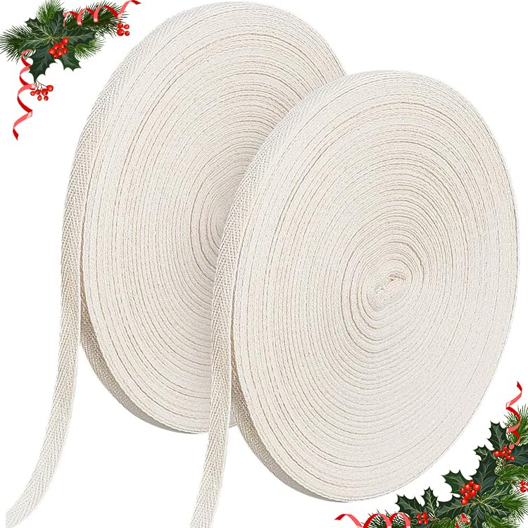 Nastro In Cotone NBEADS Per Cucito E Fai Da Te – 50 Metri, Larghezza 10 Mm, Colore Avorio Con Cuciture Nere