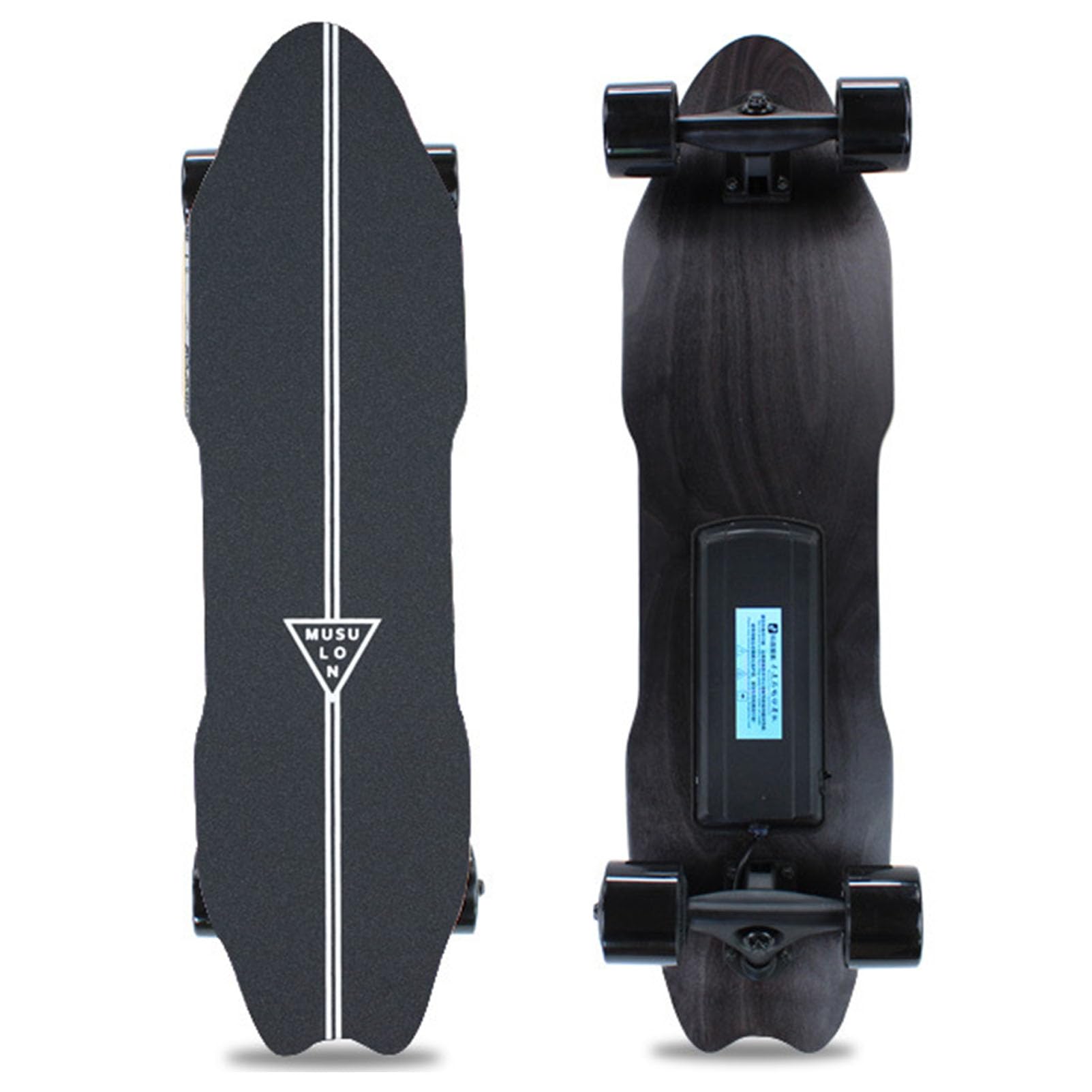 Longboard électrique pour déplacements urbains, Skateboard 4 Roues en Bois d'érable pour Adultes, 7 Couches, 3 Modes de Vitesse maximale 25 km/h, idéal pour débutants et Adolescents. A