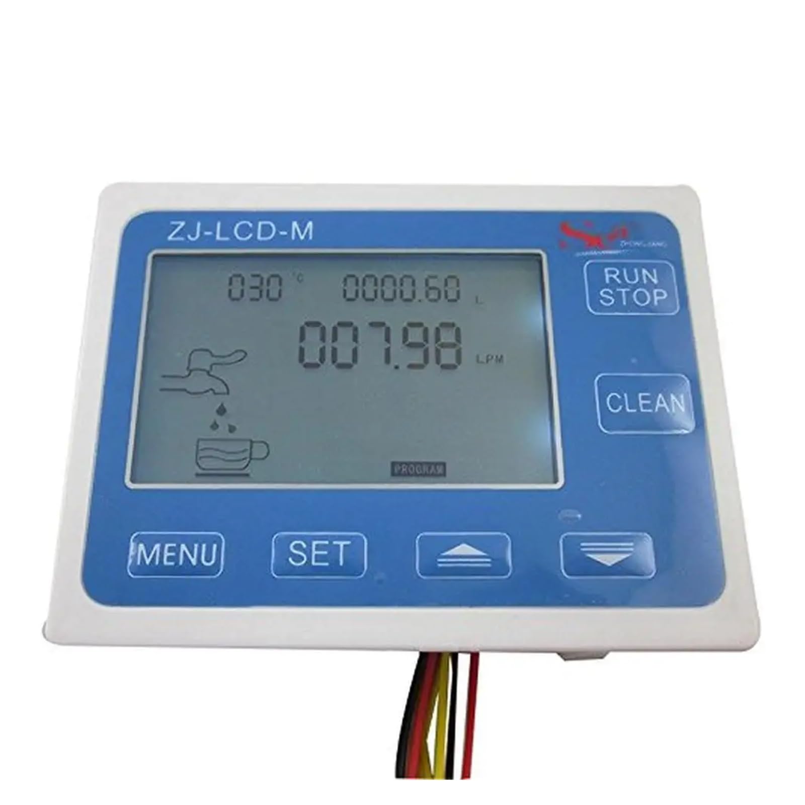 Medidor De Sensor De Flujo De Agua Pantalla LCD 1-30L/min Control Cuantitativo En Tiempo Real Total K Precisión Constante Modo De Operación Apagado 1A 24V para el jardín