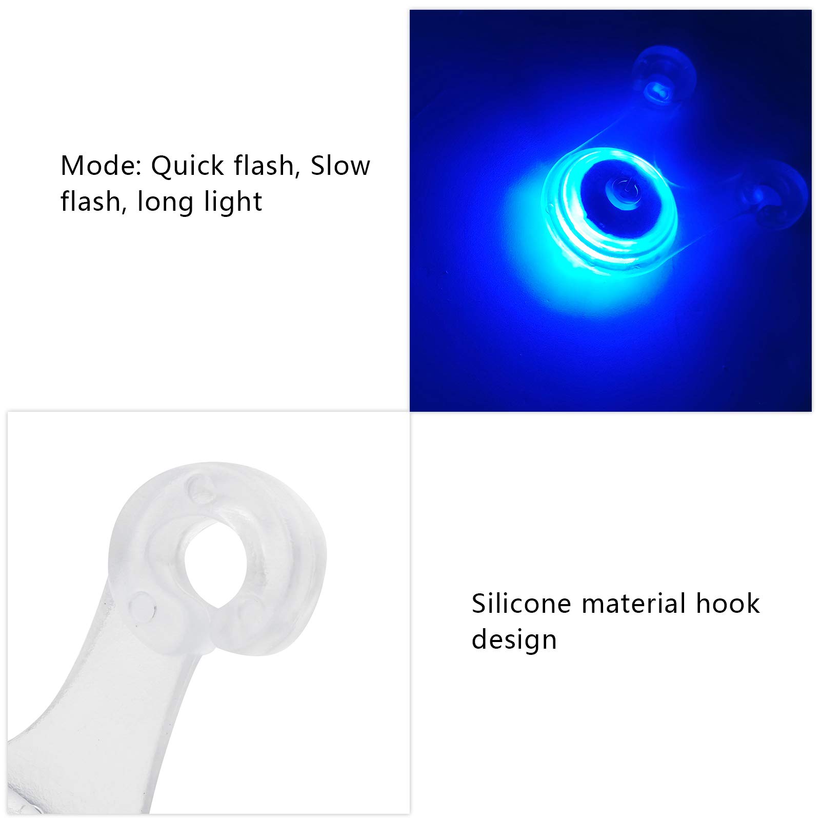 Keenso Corda da Campeggio LED 10pcs Luci di Avvertimento in Silicone per Esterni