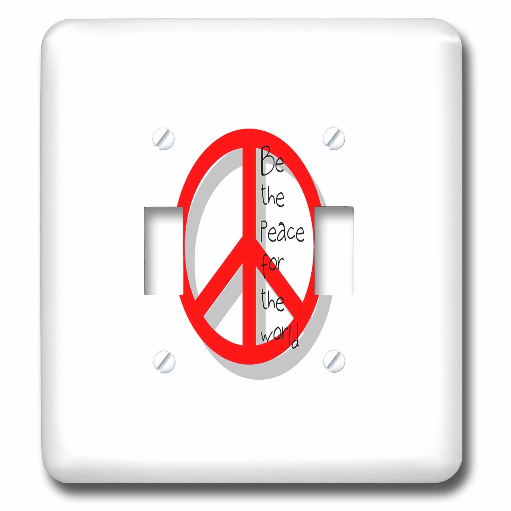 Interrupteur Be The Peace 3dRose élégant pour décoration murale raffinée