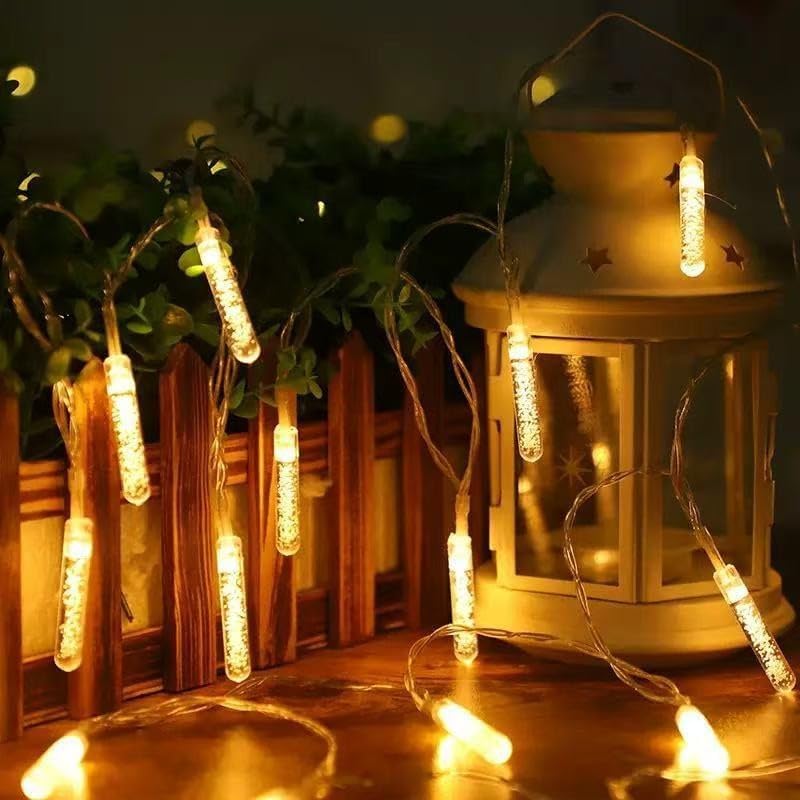 Image of One94Store Drop Stick String Lights - 14 LED, 3 Meter Warm White - Decorative Waterproof Fairy Lights for Indoor /Outdoor, Garden, Diwali, Christmas, Wedding, Party & Festival Decoration Pack of 1