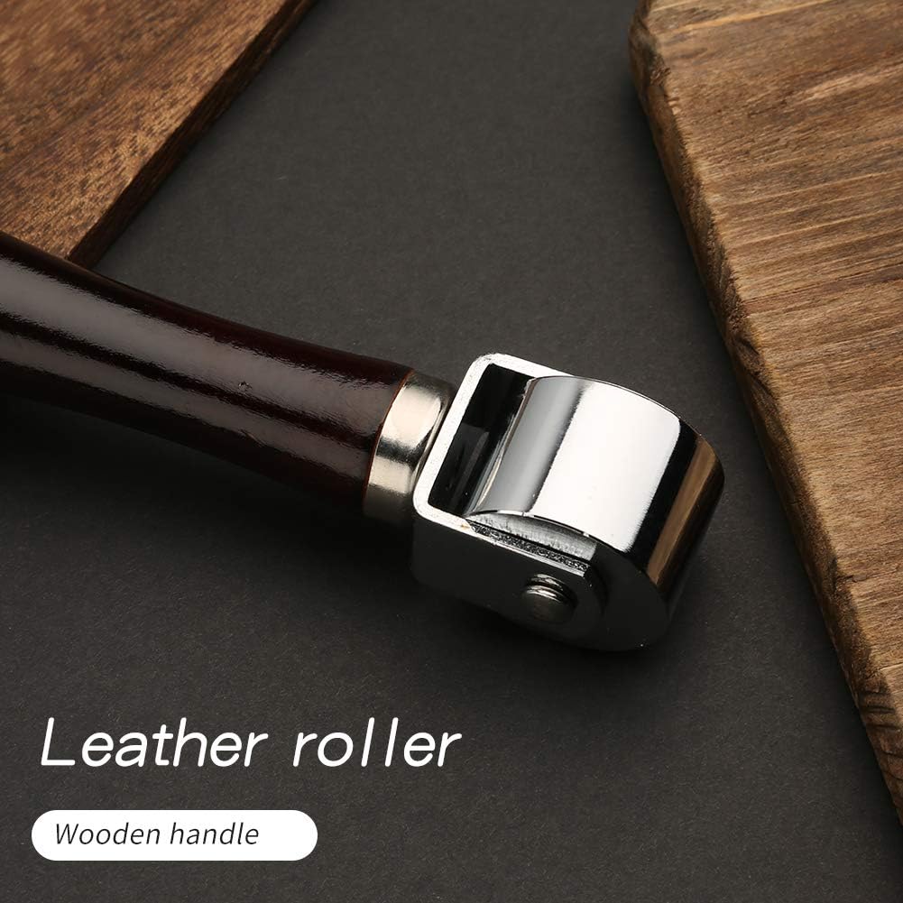 QMNNMA Seam Roller for Quilting, 25mm Leather Press Edge Roller-Black image 4