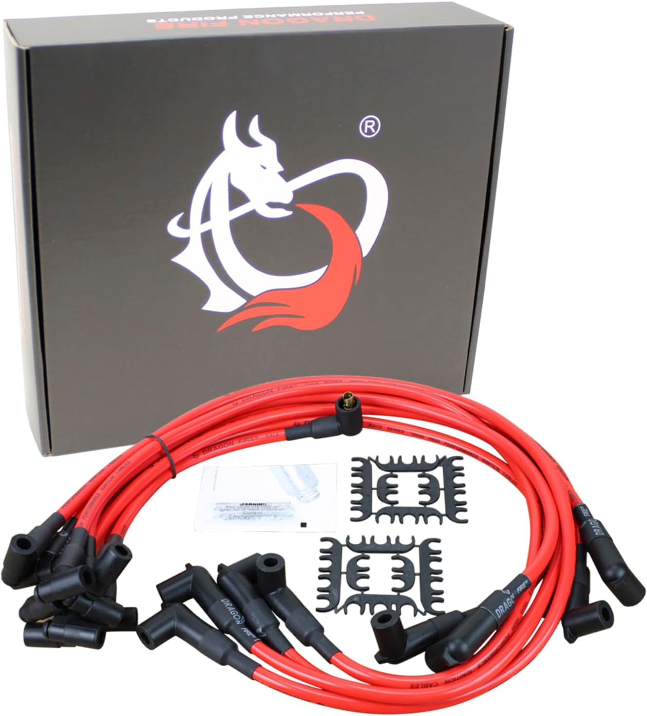 Dragon Fire ULTRA LOW 150 Ohm per/ft. Race Series SBC BBC High Performance 10.2mm Ignition Spark Plug Wire Set Compatible With HEI 283 305 307 327 350 383 396 400 427 454 Oem Fit PW350-DF