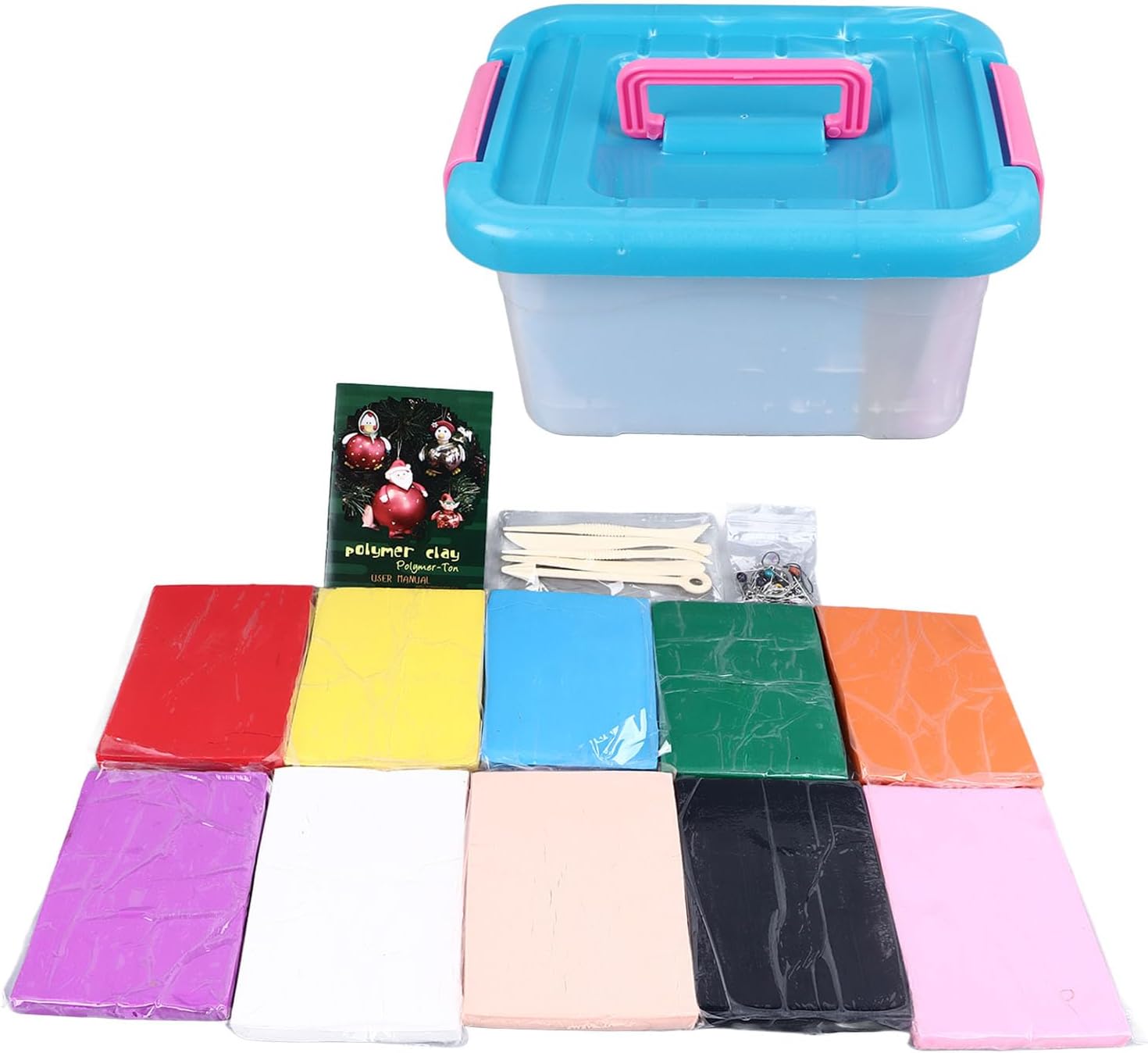 10 色モデリング粘土セット DIY ラージ 各 250 グラム 安全で簡単に成形可能なポリマークレイキット 3 歳以上用