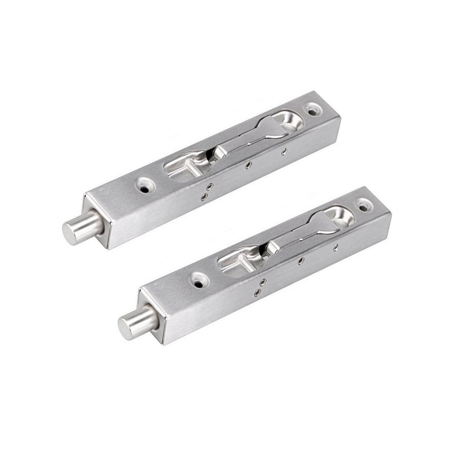 Buy TOGU 2 Pack HC 10" Solid Stainless Steel Lever Action Flush Bolt,Concealed Security Door