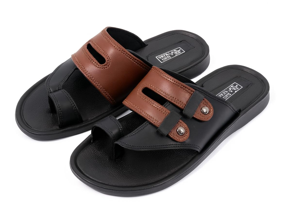 Lightweight Doctor Soft Kolhapuri Look Footwear for Men | Ethnic & Daily & Festival Wear Flip Flops/Sandals-image-10